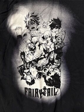 Fairy Tail Anime Graphic Short Sleeve Tee for Men Medium